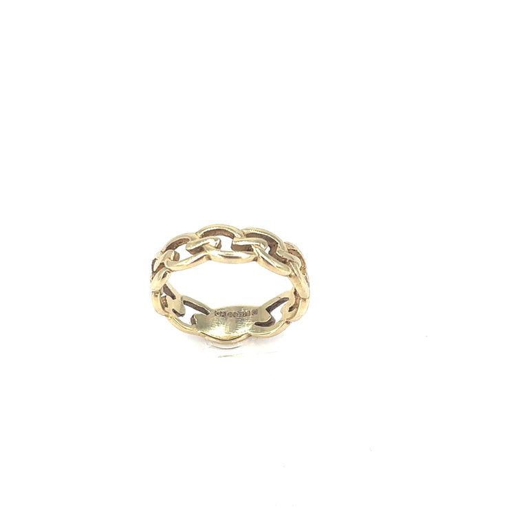 Women’s 9ct Yellow Gold Chain Link Ring -4g
