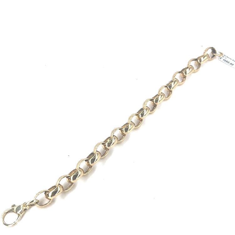 Men’s 9ct Yellow Gold Belcher Bracelet - 20.7g