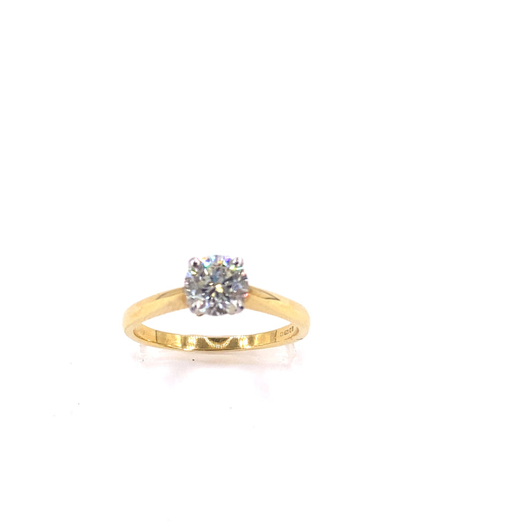 18ct Yellow Gold Diamond Solitaire Ring - 1.29ct - Hyman’s Jewellers