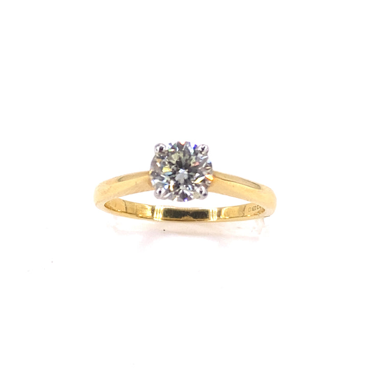 18ct Yellow Gold Diamond Solitaire Ring - 1.29ct - Hyman’s Jewellers