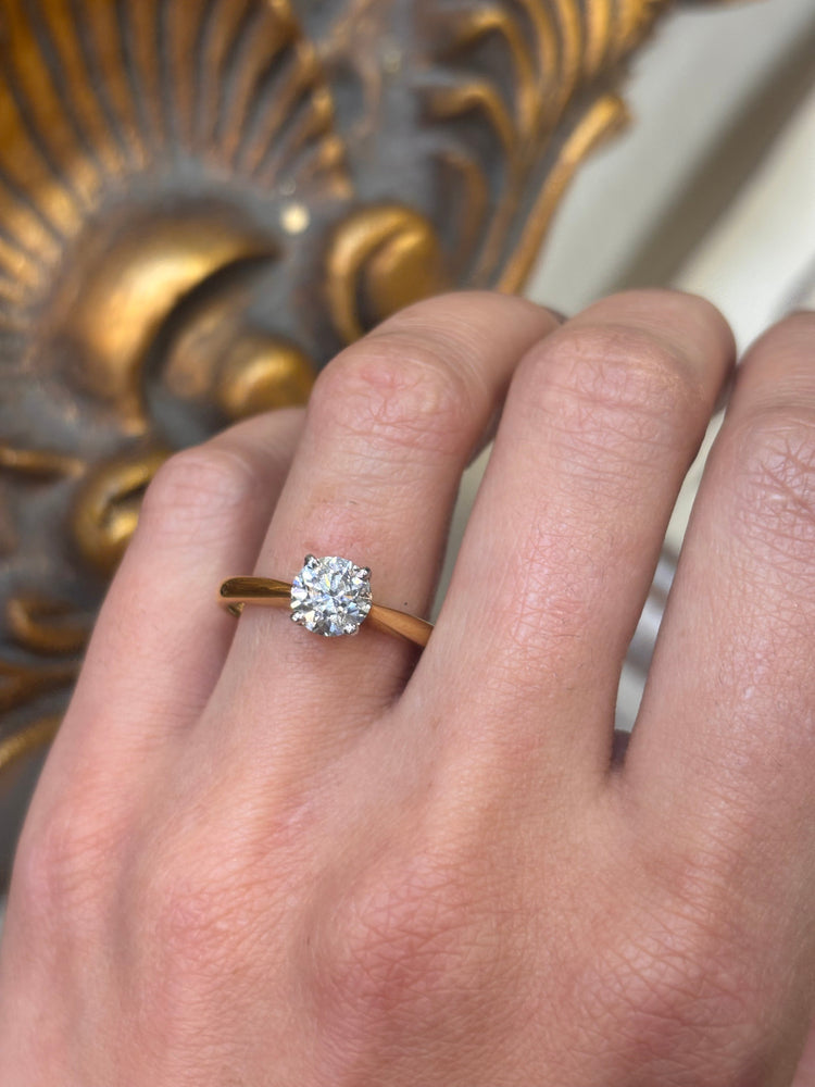 18ct Yellow Gold Diamond Solitaire Ring - 1.29ct - Hyman’s Jewellers
