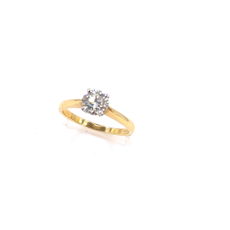 18ct Yellow Gold Diamond Solitaire Ring - 1.29ct - Hyman’s Jewellers