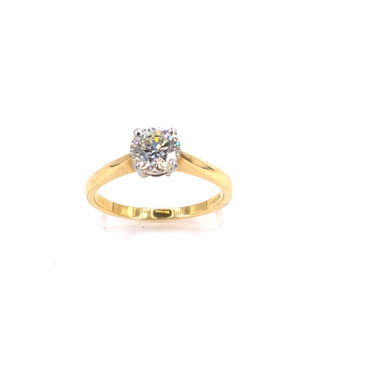 18ct Yellow Gold Diamond Solitaire Ring - 1.29ct - Hyman’s Jewellers