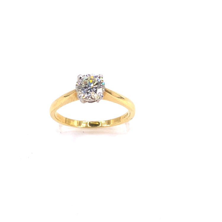 18ct Yellow Gold Diamond Solitaire Ring - 1.29ct - Hyman’s Jewellers