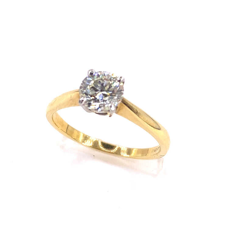 18ct Yellow Gold Diamond Solitaire Ring - 1.29ct - Hyman’s Jewellers