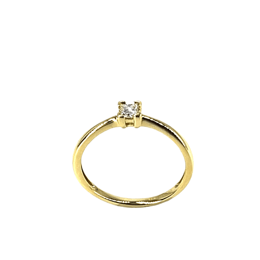 18CT Yellow Gold Diamond Solitaire Ring - Hyman’s Jewellers
