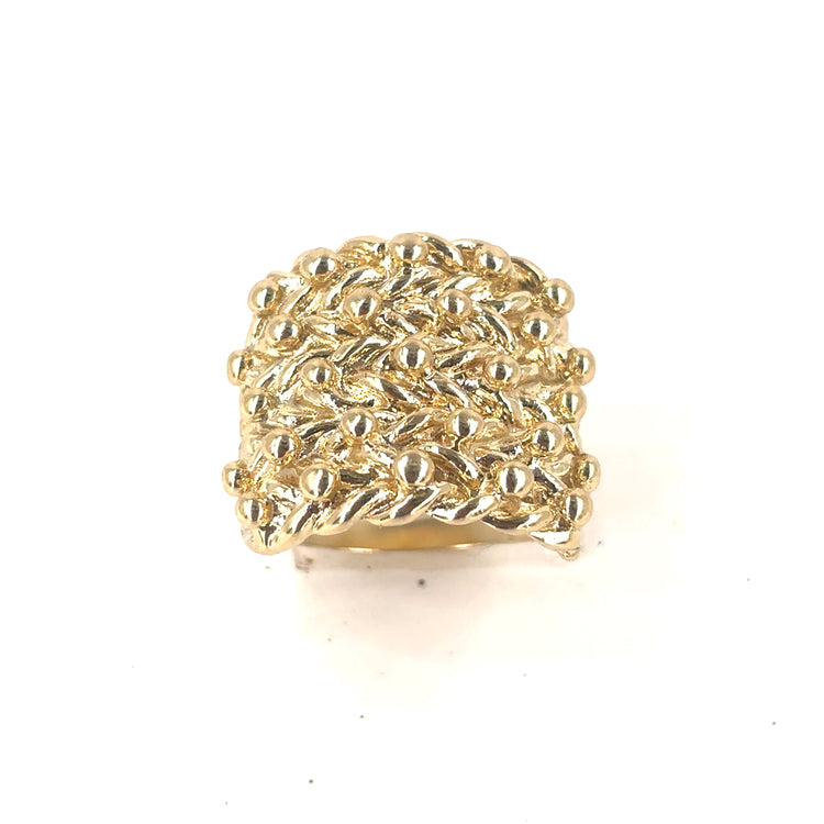 Men’s 9ct Yellow Gold Keeper Ring - 10.2g Size T