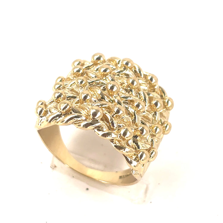 Men’s 9ct Yellow Gold Keeper Ring - 10.2g Size T