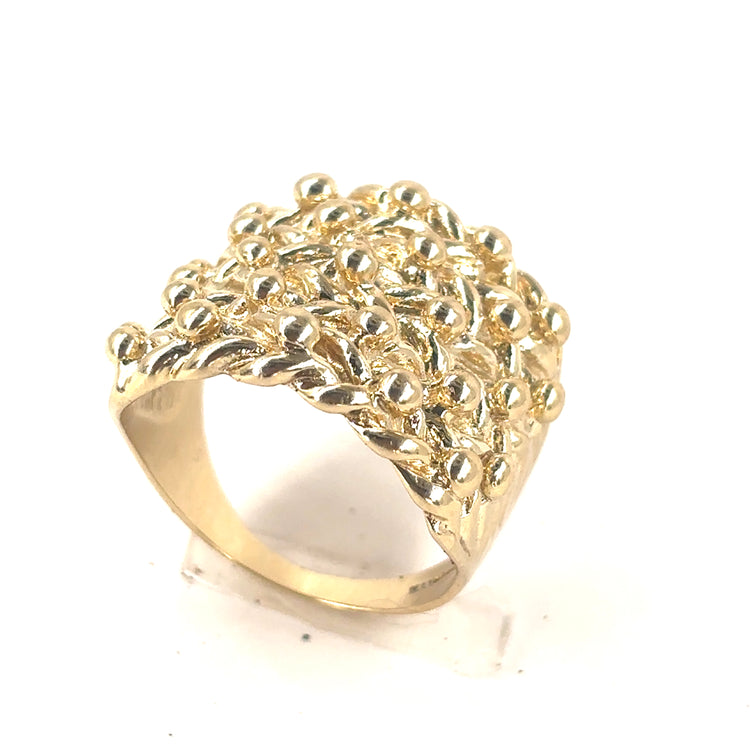Men’s 9ct Yellow Gold Keeper Ring - 10.2g Size T