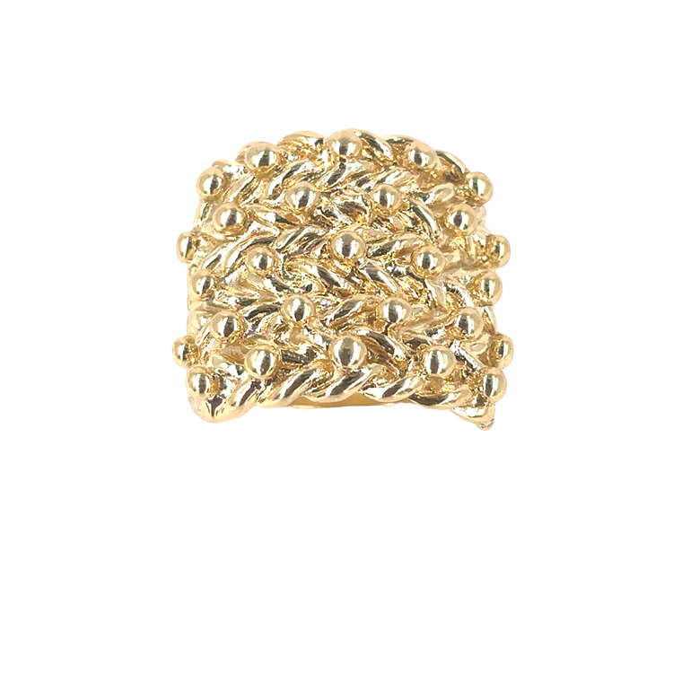 Men’s 9ct Yellow Gold Keeper Ring - 10.2g Size T
