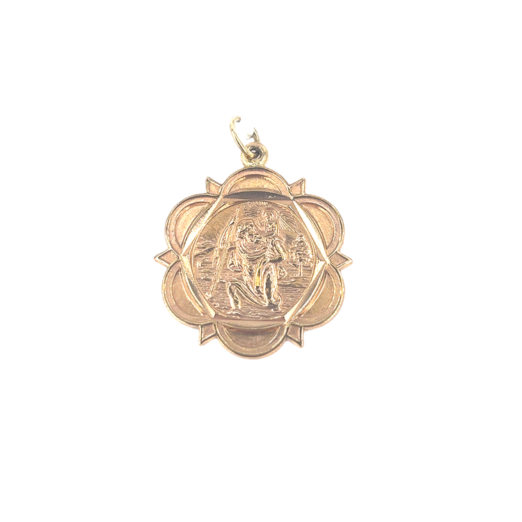 Men's 9ct Yellow Gold Pendant with Intricate Detailing- 6g