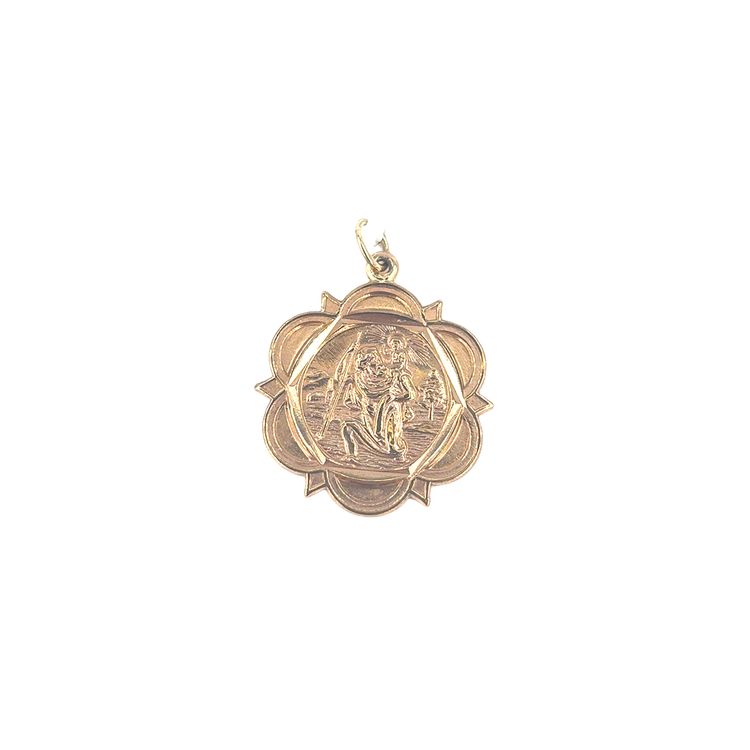 Men's 9ct Yellow Gold Pendant with Intricate Detailing- 6g