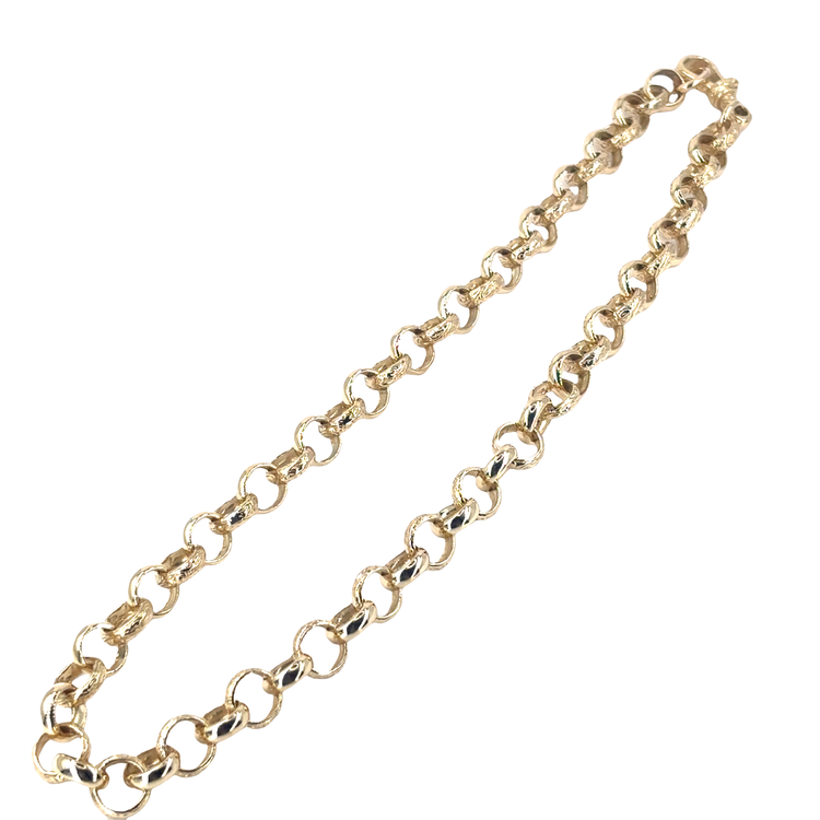 Men’s 9ct Intricate Yellow Gold Belcher Link Chain Necklace- 20” 1cm 54.7g