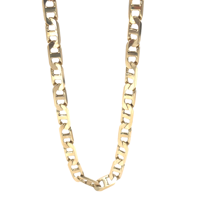 Men’s 9ct Elegant Yellow Gold Mariner Link Chain- 36.6g 24”