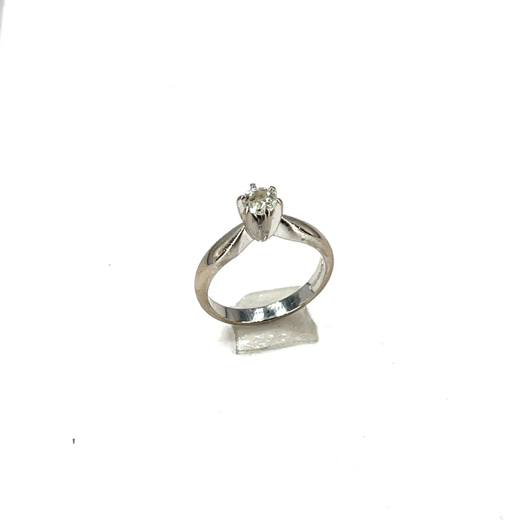 Classic 18CT White Gold Diamond Solitaire Ring