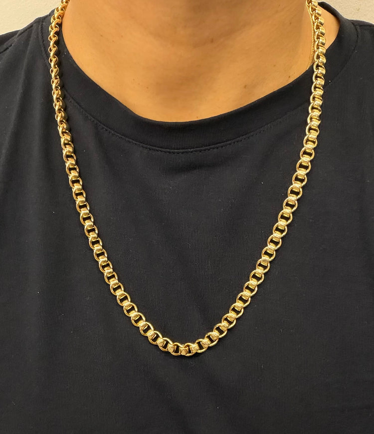 9CT Yellow Gold Rollerball Chain 54.1g