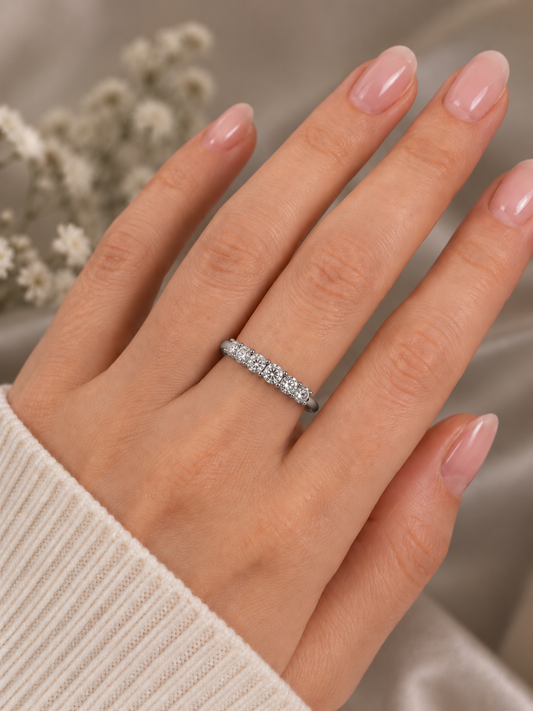 Multi-Stone Diamond Band Ring in 9CT White Gold
