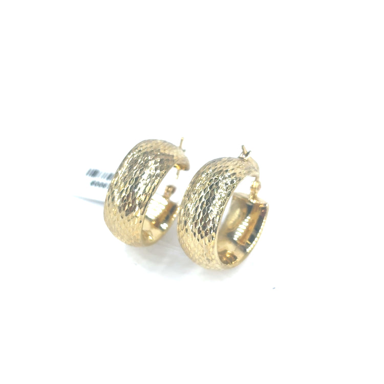 Women’s 9ct Yellow Gold Chunky Hoop Earrings - 2.2g