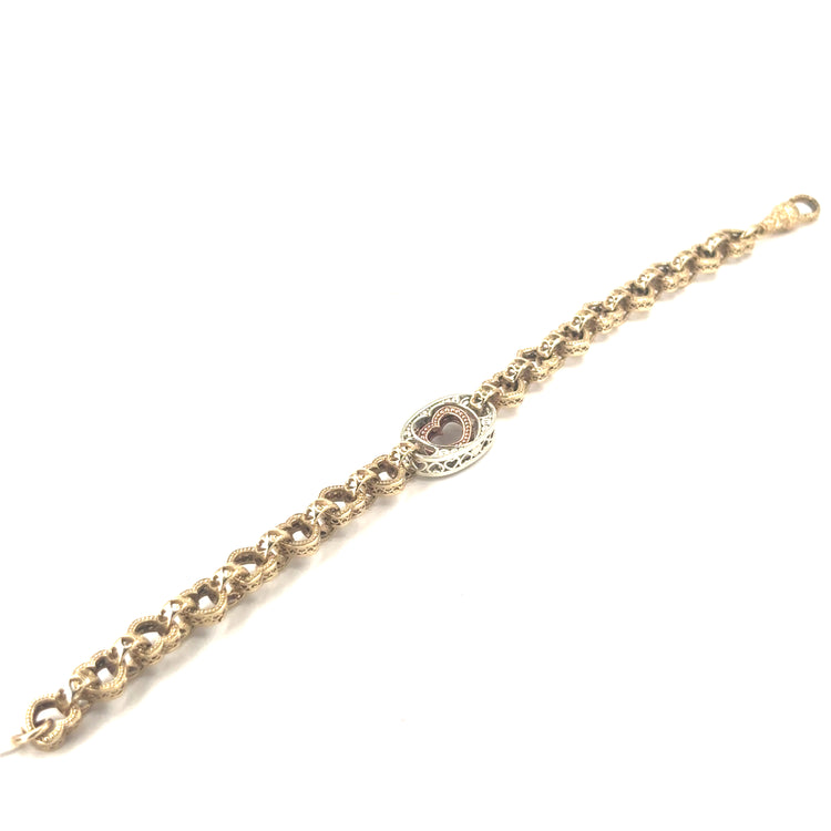 Women’s 9ct Yellow Gold Heart Link Braclet 18.6g