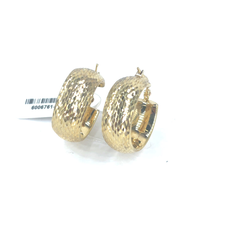 Women’s 9ct Yellow Gold Chunky Hoop Earrings - 2.2g