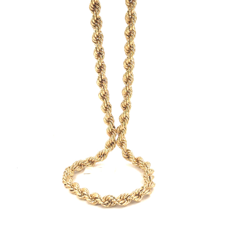 Men’s 9ct Yellow Gold XL Rope Chain - 75.6g