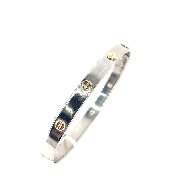 Women’s 9ct White Gold Screw Bangle -23.8g