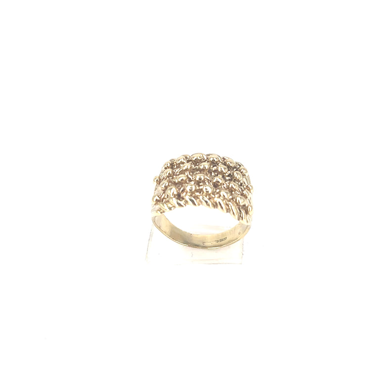 Women’s 9ct Yellow Gold Keeper Ring - 6.3g