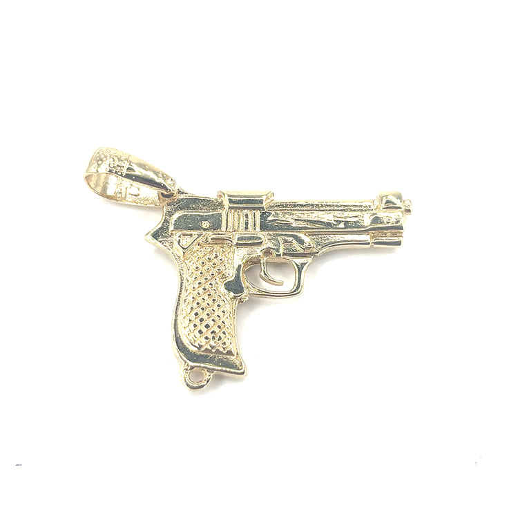 Men’s 9ct Yellow Gold Gun Pendant - 13.8g