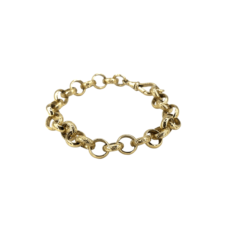 9CT Belcher Bracelet in Yellow Gold 27.4g - Hyman’s Jewellers