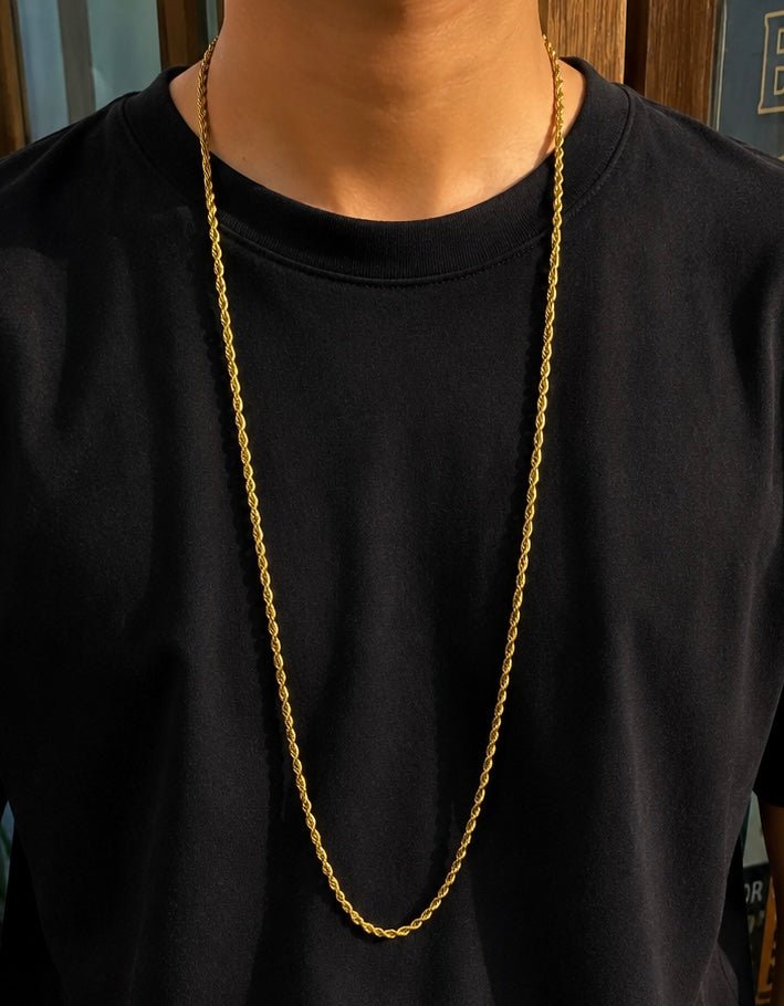 9CT Classic Rope Chain Necklace in Yellow Gold - Hyman’s Jewellers