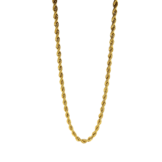 9CT Classic Rope Chain Necklace in Yellow Gold - Hyman’s Jewellers