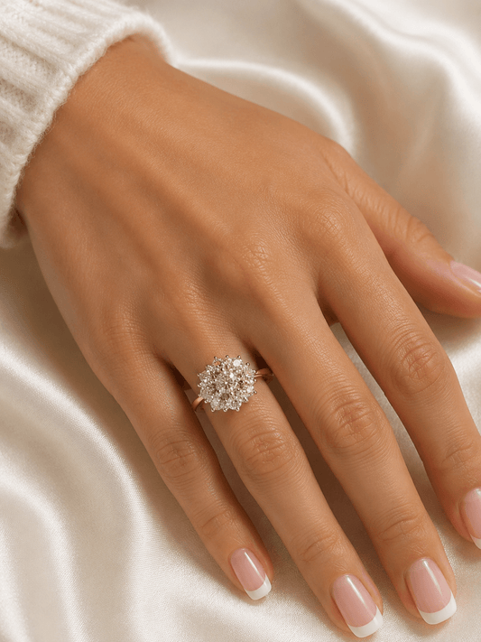 9CT Cluster Cubic Zirconia Ring 2.7g - Hyman’s Jewellers