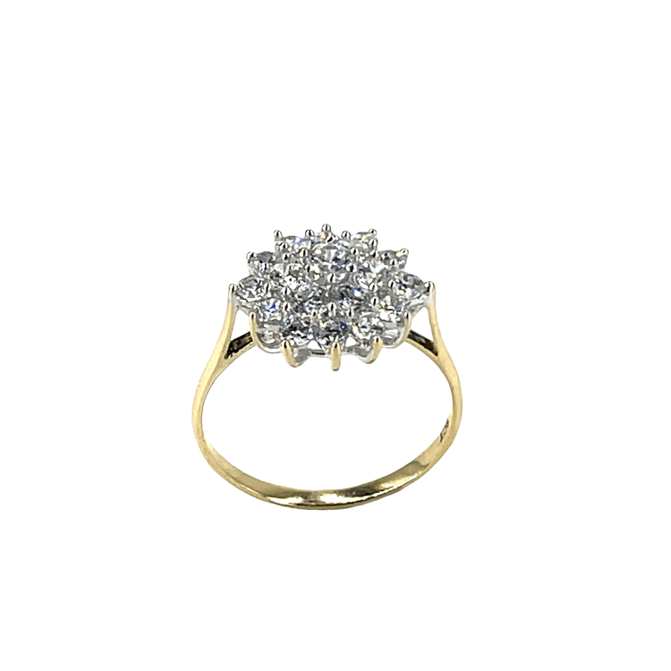 9CT Cluster Cubic Zirconia Ring 2.7g - Hyman’s Jewellers