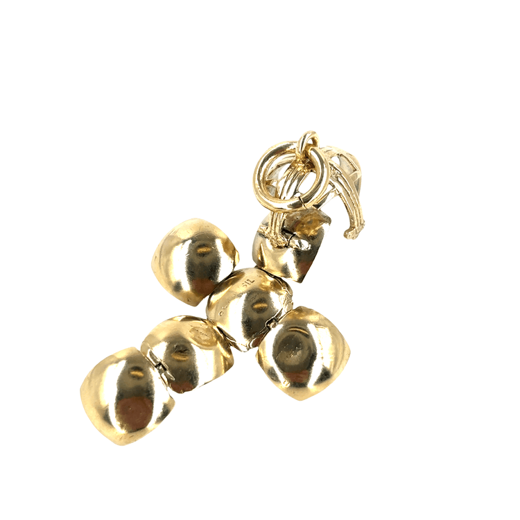 9ct Gold Plated 925 Silver Geometric Cross Masonic Pendant with Engraved Details - Hyman’s Jewellers