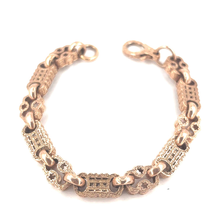 9ct Rose Gold Star Bar Bracelet - 25g - Hyman’s Jewellers