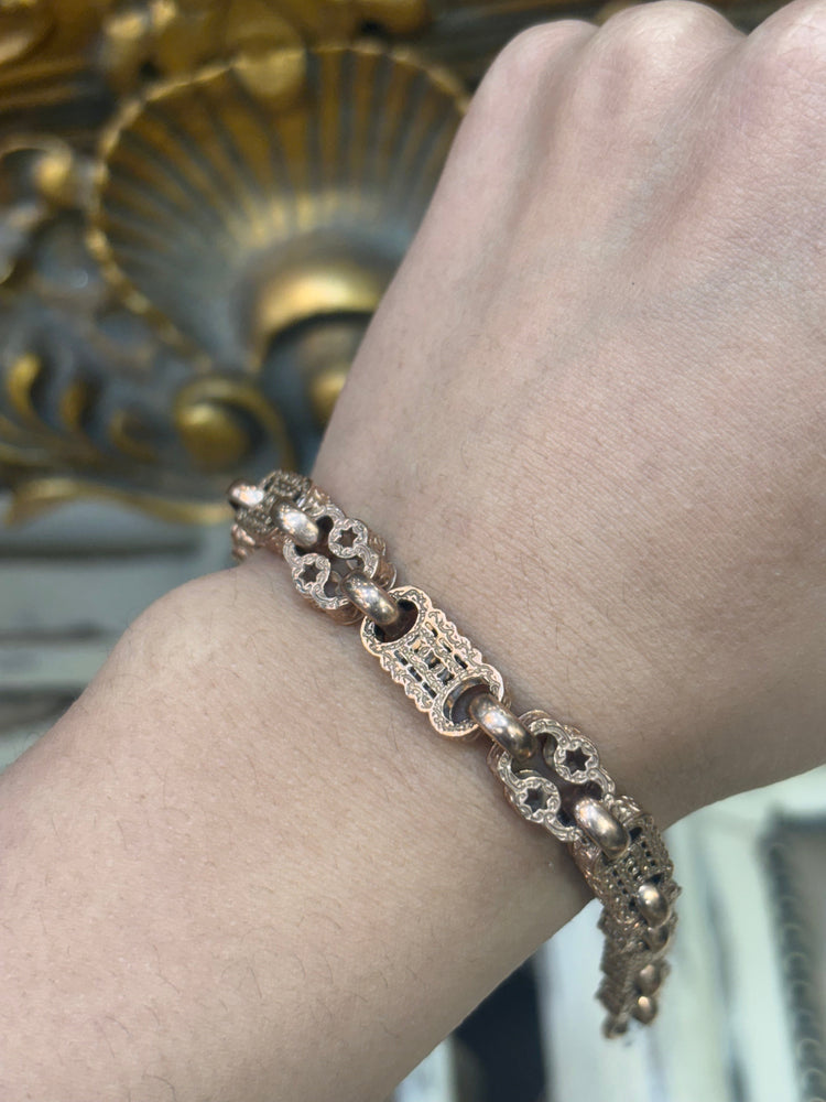9ct Rose Gold Star Bar Bracelet - 25g - Hyman’s Jewellers