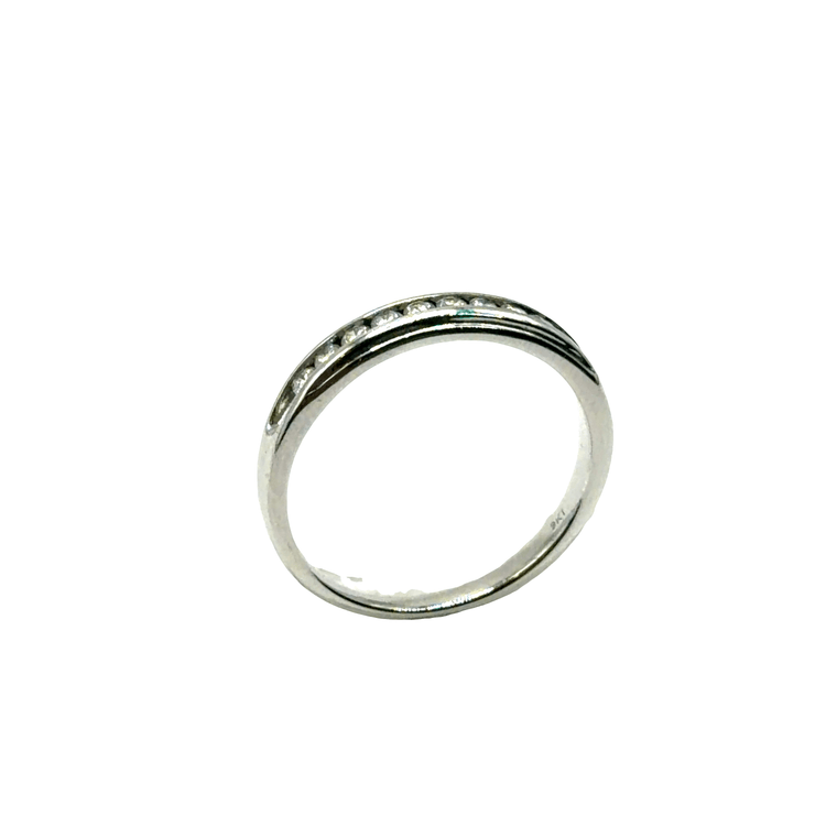 9CT White Gold Diamond Band Ring 2.5g - Hyman’s Jewellers