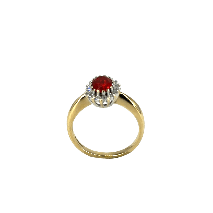9CT Yelllw Gold Orange Stone Ring 3g - Hyman’s Jewellers