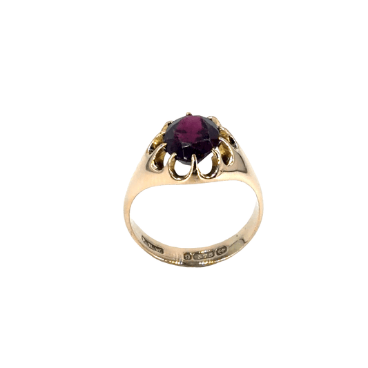 9CT Yellow Gold Amethyst Gypsy Ring 4.3g - Hyman’s Jewellers