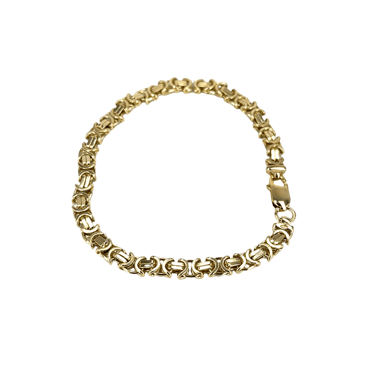 9CT Yellow Gold Byzantine Chain Bracelet - Hyman’s Jewellers