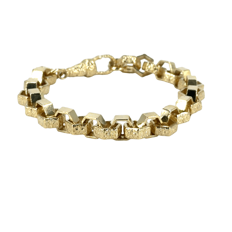 9CT Yellow Gold Cuban Link Bracelet - Hyman’s Jewellers