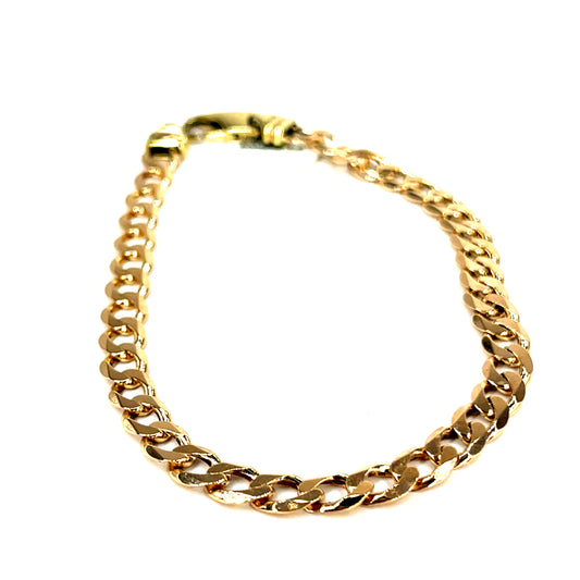 9ct Yellow Gold Curb Chain Bracelet with Lobster Clasp - Hyman’s Jewellers