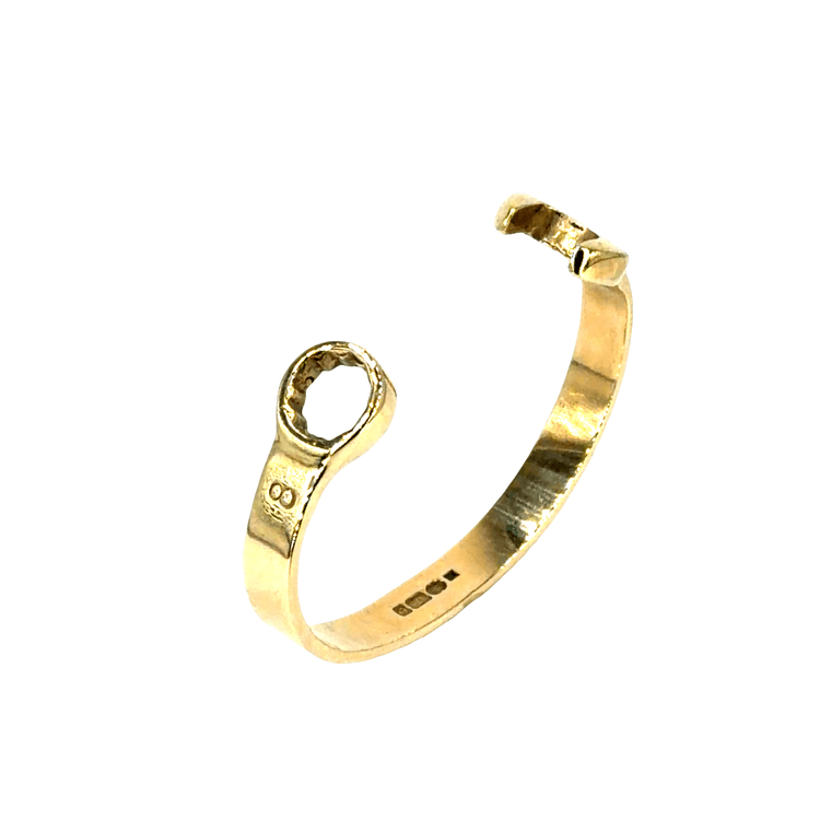 9CT Yellow Gold Spanner Bangle - Hyman’s Jewellers