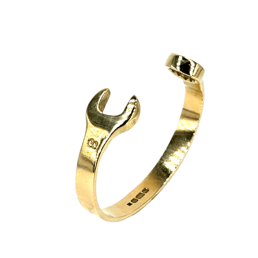 9CT Yellow Gold Spanner Bangle - Hyman’s Jewellers
