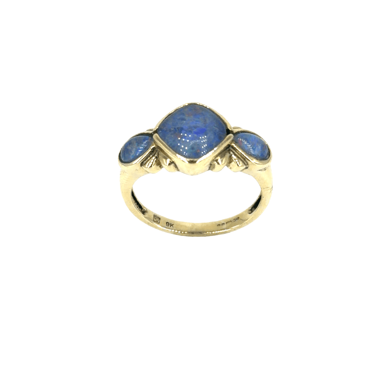 9CT Yellow Gold Three - Stone Cabochon Opal Ring - Hyman’s Jewellers