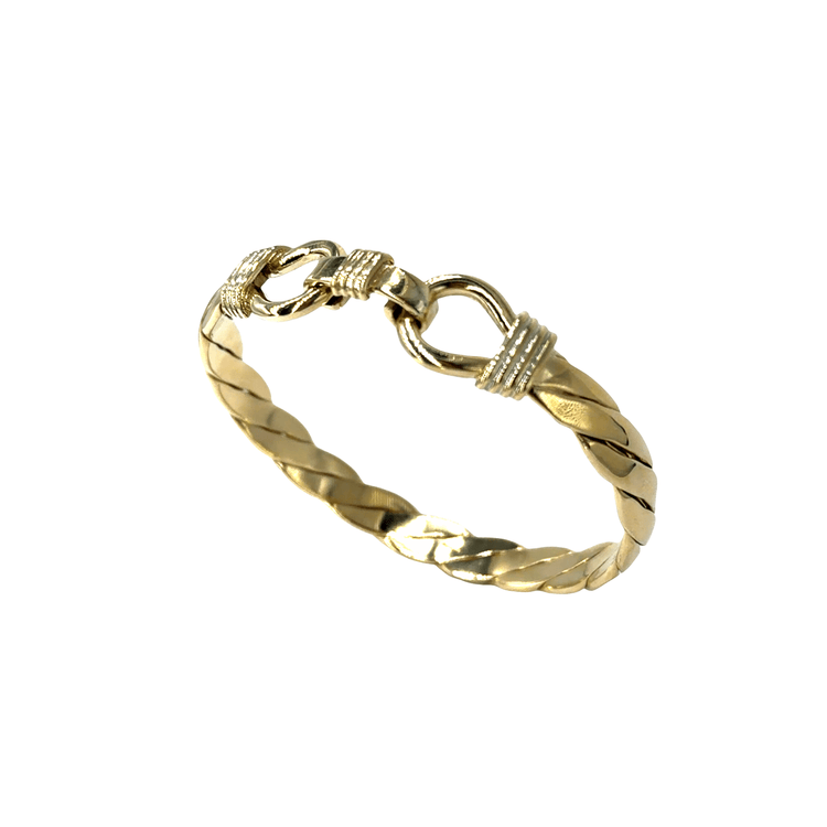 9CT Yellow Gold Twisted Loop Bangle Bracelet - Hyman’s Jewellers