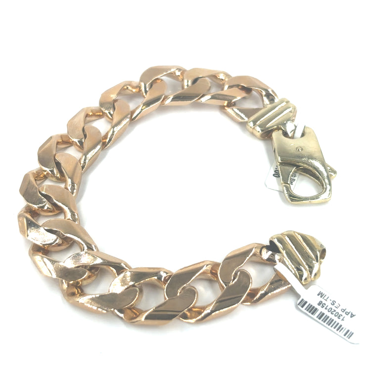 Men’s 9ct Yellow Gold Curb Bracelet -78g