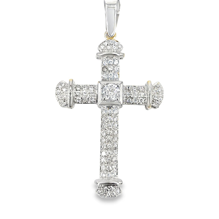 Women’s 9ct White Gold Diamond Pendant - 10g Cz
