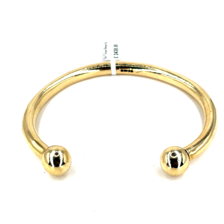 Men’s 9ct Yellow Gold Torque Bangle - 54g