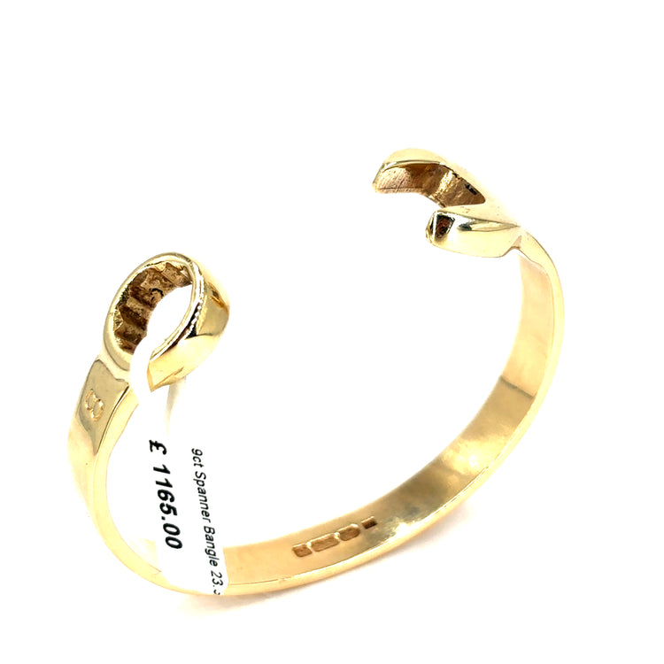 Children’s 9ct Yellow Gold Spanner Bangle - 23g